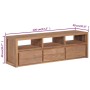 Mueble para TV madera teca maciza acabado natural 120x30x40 cm de vidaXL, Muebles TV - Ref: Foro24-246950, Precio: 263,77 €, ...
