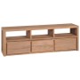 Mueble para TV madera teca maciza acabado natural 120x30x40 cm de vidaXL, Muebles TV - Ref: Foro24-246950, Precio: 263,77 €, ...