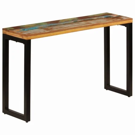 Mesa consola madera maciza reciclada y acero 120x35x76 cm de vidaXL, Mesas auxiliares - Ref: Foro24-247335, Precio: 165,58 €,...
