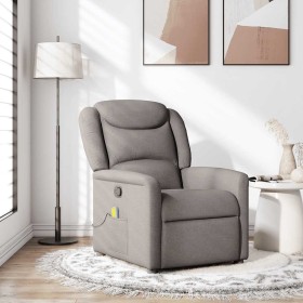 Sillón de masaje reclinable de tela gris taupé en Sillones | Comprar online en Foru.es