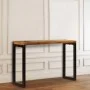 Mesa consola madera maciza reciclada y acero 120x35x76 cm de vidaXL, Mesas auxiliares - Ref: Foro24-247335, Precio: 165,58 €,...