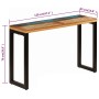 Mesa consola madera maciza reciclada y acero 120x35x76 cm de vidaXL, Mesas auxiliares - Ref: Foro24-247335, Precio: 168,93 €,...