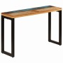 Mesa consola madera maciza reciclada y acero 120x35x76 cm de vidaXL, Mesas auxiliares - Ref: Foro24-247335, Precio: 168,93 €,...