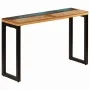 Mesa consola madera maciza reciclada y acero 120x35x76 cm de vidaXL, Mesas auxiliares - Ref: Foro24-247335, Precio: 165,58 €,...