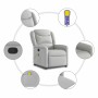 Sillón de masaje reclinable de tela gris nube en Sillones | Comprar online en Foru.es