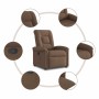 Sillón reclinable de tela marrón en Sillones | Comprar online en Foru.es