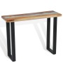 Mesa consola de teca 100x35x75 cm de vidaXL, Mesas auxiliares - Ref: Foro24-245065, Precio: 215,49 €, Descuento: %