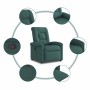 Sillón reclinable de tela verde oscuro en Sillones | Comprar online en Foru.es