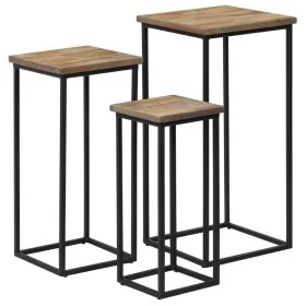 Juego de mesas para plantas 3 unidades teca reciclada de vidaXL, Mesas auxiliares - Ref: Foro24-246088, Precio: 171,08 €, Des...