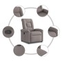 Sillón reclinable de tela gris taupe en Sillones | Comprar online en Foru.es