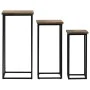Juego de mesas para plantas 3 unidades teca reciclada de vidaXL, Mesas auxiliares - Ref: Foro24-246088, Precio: 171,08 €, Des...