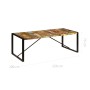 Mesa de comedor de madera maciza reciclada 220x100x75 cm de vidaXL, Mesas de cocina y de comedor - Ref: Foro24-247409, Precio...