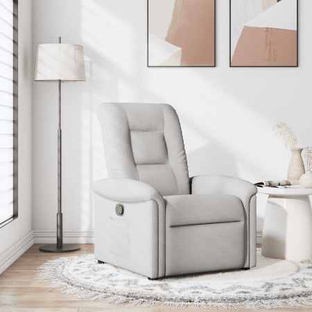 Sillón reclinable de tela gris nube en Sillones | Comprar online en Foru.es