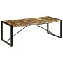 Mesa de comedor de madera maciza reciclada 220x100x75 cm de vidaXL, Mesas de cocina y de comedor - Ref: Foro24-247409, Precio...