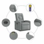 Sillón reclinable de masaje de tela gris claro en Sillones | Comprar online en Foru.es