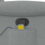 Sillón reclinable de masaje de tela gris claro en Sillones | Comprar online en Foru.es