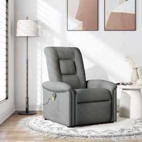 Sillón reclinable de masaje de tela gris oscuro en Sillones | Comprar online en Foru.es