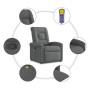 Sillón reclinable de masaje de tela gris oscuro en Sillones | Comprar online en Foru.es