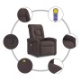Sillón de masaje reclinable de tela marrón oscuro en Sillones | Comprar online en Foru.es