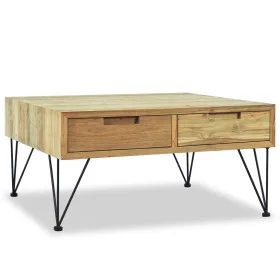 Mesa de centro de teca maciza 80x80x40 cm de vidaXL, Mesas de centro - Ref: Foro24-244574, Precio: 237,24 €, Descuento: %