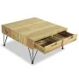 Solid teak coffee table 80x80x40 cm by vidaXL, Coffee table - Ref: Foro24-244574, Price: 237,24 €, Discount: %