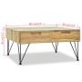 Mesa de centro de teca maciza 80x80x40 cm de vidaXL, Mesas de centro - Ref: Foro24-244574, Precio: 241,10 €, Descuento: %