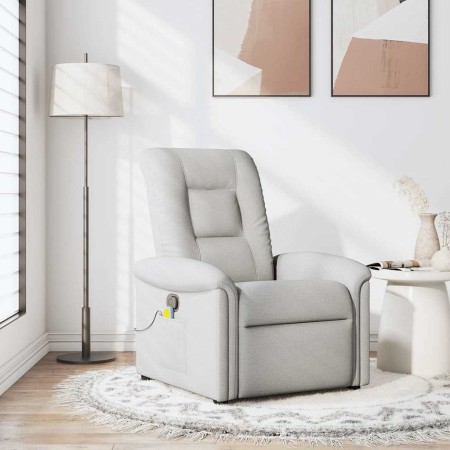 Sillón de masaje reclinable de tela gris nube en Sillones | Comprar online en Foru.es
