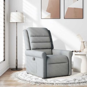 Sillón reclinable de tela gris claro en Sillones | Comprar online en Foru.es