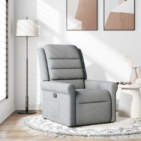 Sillón reclinable de tela gris claro en Sillones | Comprar online en Foru.es