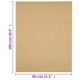 Alfombra de sisal natural 80x100 cm en Alfombras | Comprar online en Foru.es