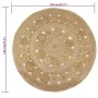 Alfombra redonda con diseño yute trenzado 120 cm de vidaXL, Alfombras - Ref: Foro24-245343, Precio: 43,64 €, Descuento: %