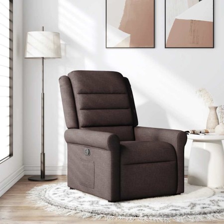 Sillón reclinable de tela marrón oscuro en Sillones | Comprar online en Foru.es