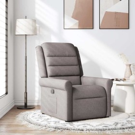 Sillón reclinable de tela gris taupe en Sillones | Comprar online en Foru.es