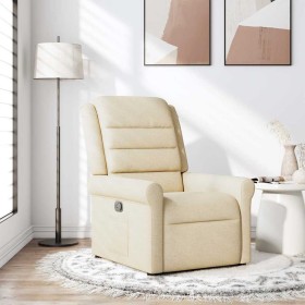 Sillón reclinable de tela crema en Sillones | Comprar online en Foru.es