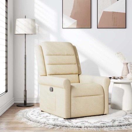 Sillón reclinable de tela crema en Sillones | Comprar online en Foru.es
