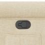 Sillón reclinable de tela crema en Sillones | Comprar online en Foru.es