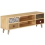 Mueble de TV de madera maciza de mango 120x30x40 cm de vidaXL, Muebles TV - Ref: Foro24-247340, Precio: 157,23 €, Descuento: %