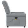 Sillón reclinable de masaje de tela gris claro en Sillones | Comprar online en Foru.es