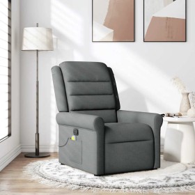 Sillón reclinable de masaje de tela gris oscuro en Sillones | Comprar online en Foru.es
