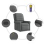 Sillón reclinable de masaje de tela gris oscuro en Sillones | Comprar online en Foru.es