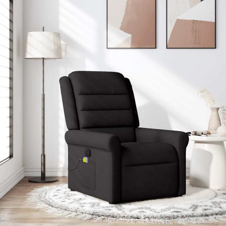 Sillón reclinable de masaje de tela negro en Sillones | Comprar online en Foru.es