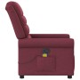 Sillón de masaje reclinable de tela color vino tinto en Sillones | Comprar online en Foru.es