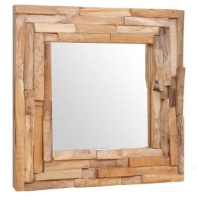 Espejo decorativo cuadrado teca 60x60 cm de vidaXL, Espejos - Ref: Foro24-244562, Precio: 122,57 €, Descuento: %