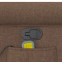 Sillón reclinable con masaje de tela marrón en Sillones | Comprar online en Foru.es