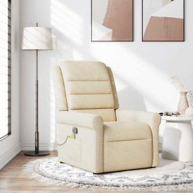 Sillón de masaje reclinable de tela crema en Sillones | Comprar online en Foru.es