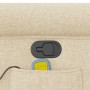 Sillón de masaje reclinable de tela crema en Sillones | Comprar online en Foru.es