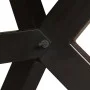 Solid mango wood dining table with steel cross 180 cm by vidaXL, Kitchen and dining tables - Ref: Foro24-244805, Price: 413,9...