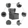 Sillón reclinable de tela gris oscuro en Sillones | Comprar online en Foru.es