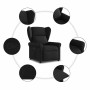 Sillón reclinable de tela negro en Sillones | Comprar online en Foru.es