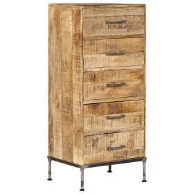 Cómoda de madera maciza de mango 45x35x106 cm de vidaXL, Aparadores - Ref: Foro24-247806, Precio: 302,45 €, Descuento: %
